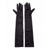Siyah Renk Dirseğe Kadar Uzun Kumaş Eldiven (4940)