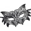 Siyah Renk Kedi Model Dantel İşleme Parti Maskesi (4940)