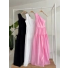 Tek Omuzlu Pile Detay Maxi Elbise 2895