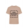 Tişört Tasarla T-Shirt 20/1 Kumaş - Bej