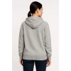Üç İplik Kapüşonlu Tam Fermuarlı Kanguru Çepli SweatShirt Hoodie - Gri