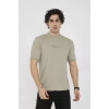 Unisex Bisiklet Yaka Slim Fit T-Shirt- Açık Yeşil
