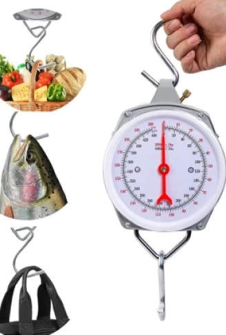 100 Kg Kapasiteli Askılı Terazi  Dayanıklı, Net Kadranlı, Çift Ölçü Birimli, Endüstriyel Ve Dış Mekan Uyumlu (  )