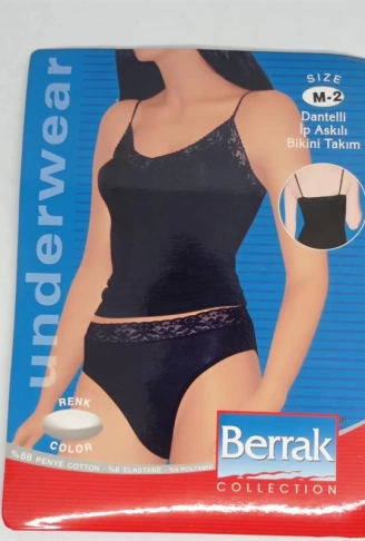 2044 Dantelli İp Askılı Bikini Tk