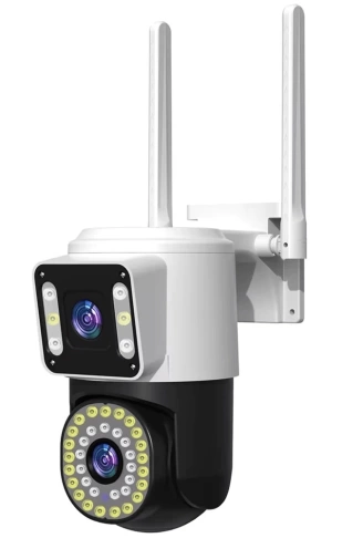 4mp Yoosee Çift Lens Ip Kamera  Wıfı Açık Otomatik İzleme, Su Geçirmez Kablosuz Güvenlik Ev Kamerası, Renkli Gece Görüş (  )