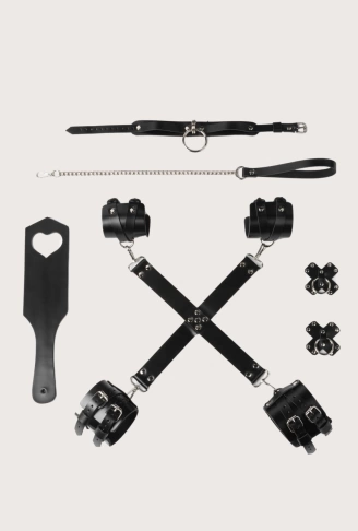 5li Fantezi Siyah Harness Deri Set Özel Tasarım Premium Model 800715S