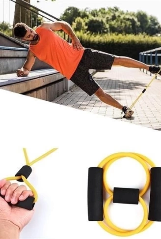 8 Şeklinde Direnç Bandı Yoga Plates Ve Vücut Geliştirme Egzersiz Bandı (  )