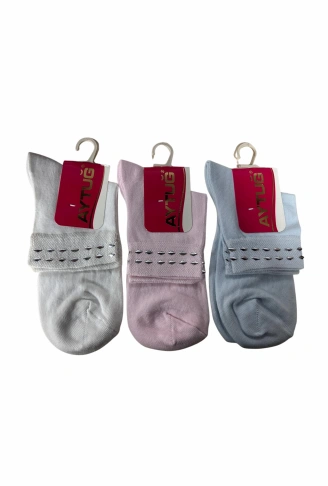 Aytuğ Taşlı Bayan Soket Çorabı 3 ADET 30319