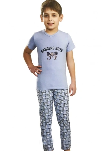 Baskılı Erkek Çocuk Pijama Takımı 7321