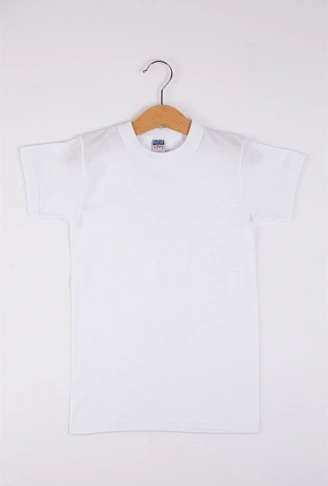 Berrak Çocuklar için Beyaz Sıfır Yaka Üst İç Giyim