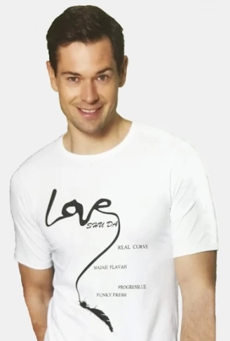 Berrak Erkek Love Baskılı T Shirt 1037