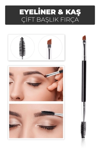 Çift Başlıklı Eyeliner Ve Kaş Fırçası – Kolay Uygulama Ve Mükemmel Sonuçlar (  )