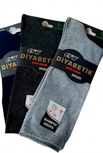 Emre Erkek Diyabetik Bambu Çorap 6 Adet