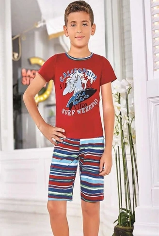 Erkek Çocuk Kaprili Takımı %100 Pamuklu 5331