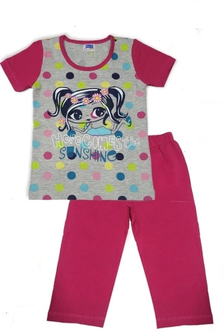 Kız Çocuk Kısa Kollu Pijama Takımı