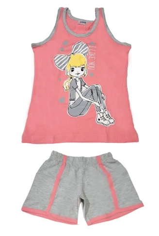 Kız Çocuk Şortlu Alt Üst Takım 6553