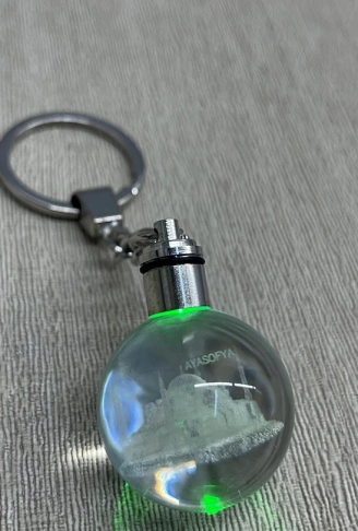 Ledli Ayasofya Tasarımı Kristal Anahtarlık Alk3803