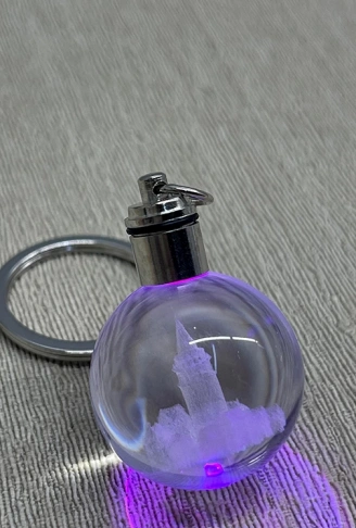 Ledli Galata Kulesi Tasarımı Kristal Anahtarlık Alk3780