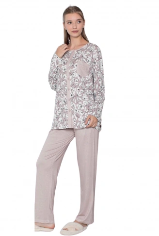 Limissi Viskon Desenli Pijama Takımı