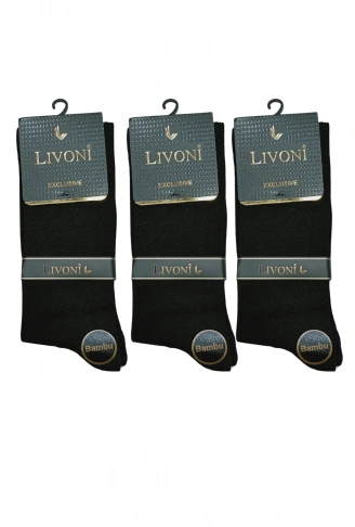 Livoni Dikişsiz Bambu Erkek  Soket Çorap 3 Adet