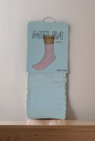 Melba Kareli Polymid Soket Çorap