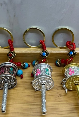 Metal Feng Shui Şans Çarkı Anahtarlık Alk4458