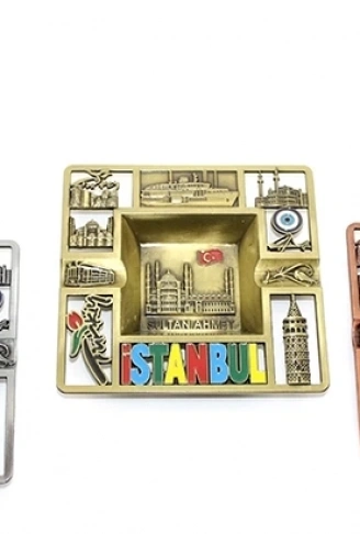 Metal İstanbul Temalı Yöresel Metal Küllük 2alk87 (  )