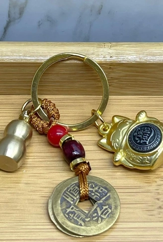 Metal Şans Ve Bereket Kedisi Anahtarlık Alk4456
