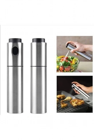 Paslanmaz Çelik Gövdeli Spray Yağlık  Zeytinyağ/sirke Püskürtücü (  )