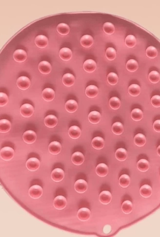 Pratik Yuvarlak Vantuzlu Banyo Sırt Kese Matı 26 Cm (  )
