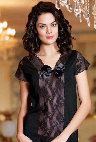 Şahinler Bayan Dantelli Kısa Kol Atlet B461