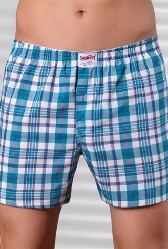 Şahinler Ekose Boxer Desenli E090