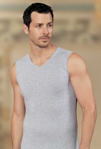 Şahinler Erkek Sıfır Kol V Yaka Likra Atlet E079