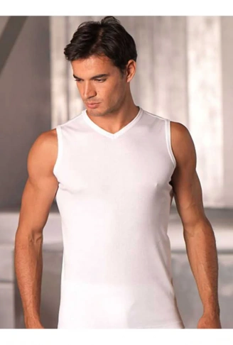 Şahinler Erkek Sıfır Kollu V Yaka Ribana Atlet E033