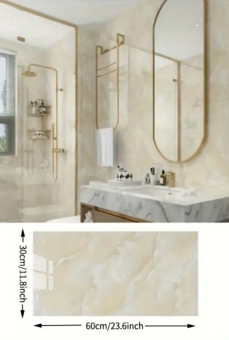 Sarı Mermer Desenli Alüminyum Plastik Duvar Sticker (  )