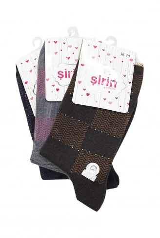 Şirin Soket Desenli Lycralı 7150 3 Adet