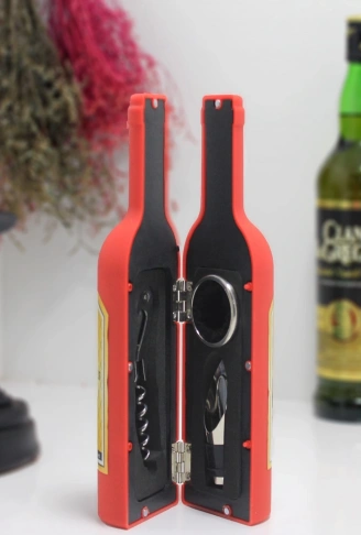 Şişe Tirbuşon Seti Küçük Kırmızı Alk2627 (  )