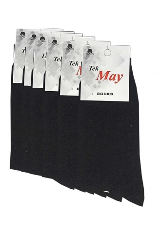 Siyah Erkek Çorabı Tek- May Komet 6 lı