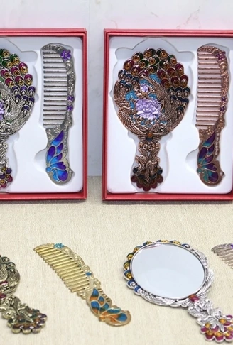 Tavuskuşu Ayna Ve Tarak Seti Küçük Boy Alk4987 (  )