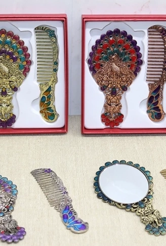 Tavuskuşu Ayna Ve Tarak Seti Küçük Boy Alk4990 (  )