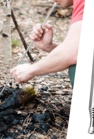 Teleskopik Ateş Başlatıcı Outdoor Üfleme Borusu 63 Cm (  )