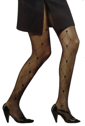 Vog Bali Model Siyah Renk Desenli Külotlu Çorap