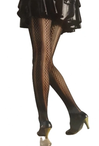 Vog Jakarlı Desenli Külotlu 701 Siyah S-M