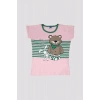 Kız Çocuk Ayıcık Desenli Alt Üst Pijama Takımı