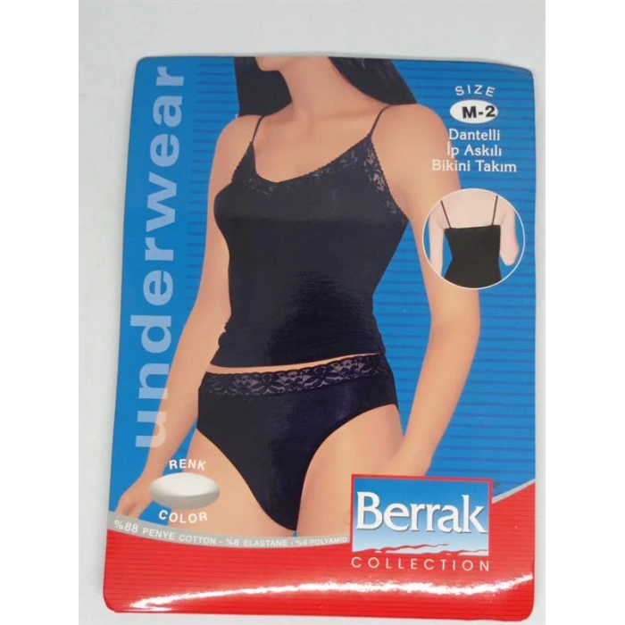 Kadın Dantelli İp Askılı Atlet ve Bikini Takımı 2044