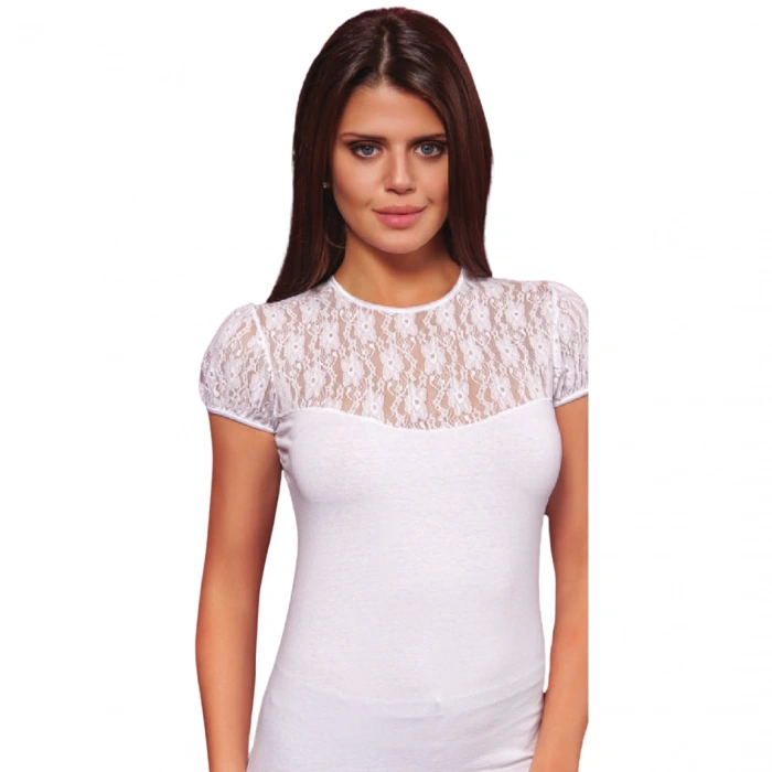 8017 BAYAN BİSİKLET YAKA KISA KOL ELASTANE