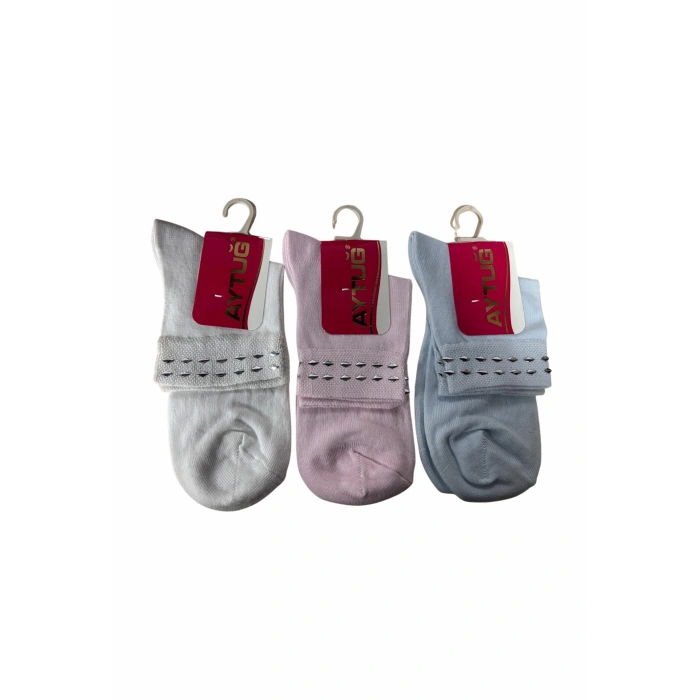 Aytuğ Taşlı Bayan Soket Çorabı 3 ADET 30319