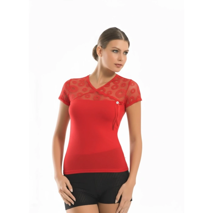 Berrak Kadın Floklu Kravize Atlet Elastane 2174