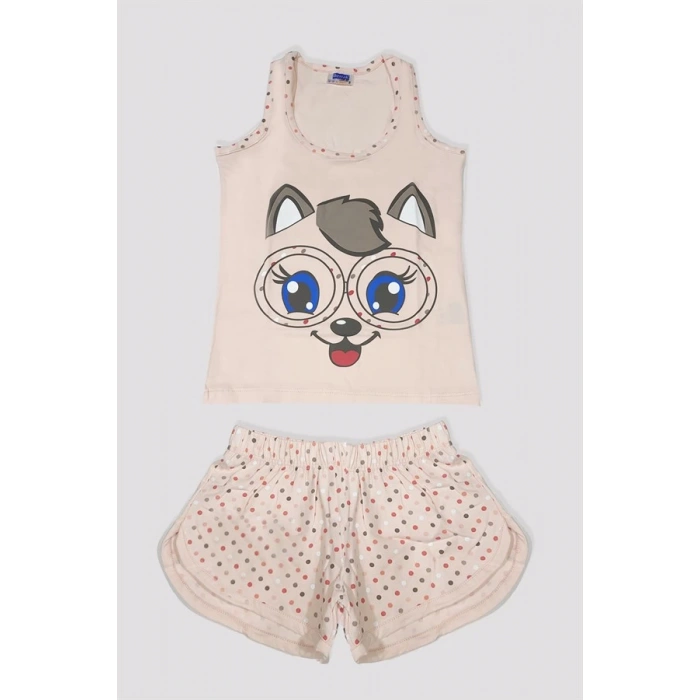 Kız Çocuk Baskılı Şortlu Takım 6526