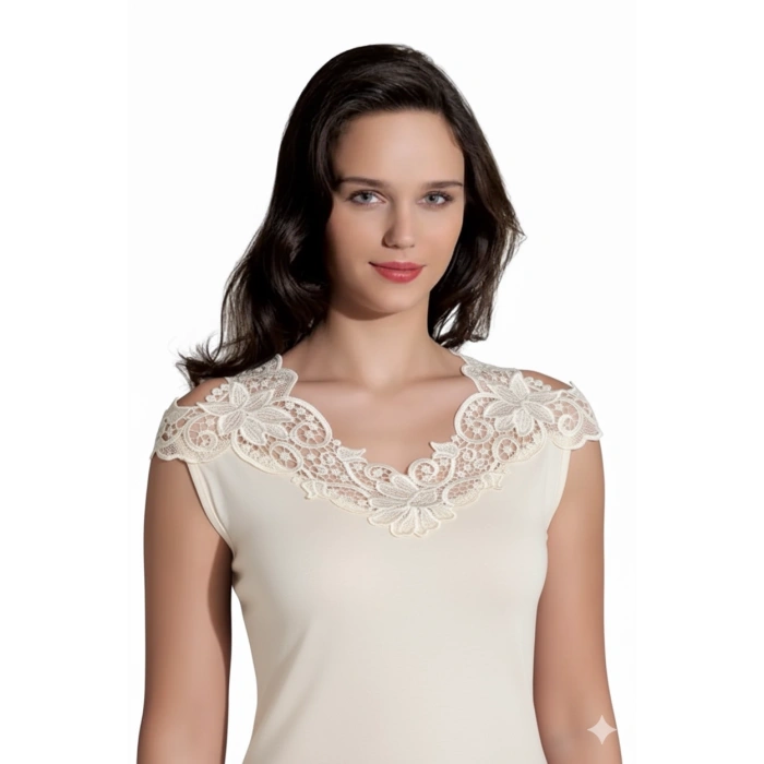 Şahinler Arkası Güpürlü Atlet B396